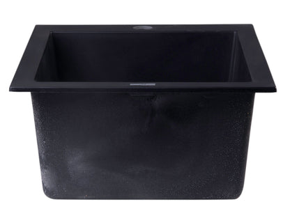 ALFI brand AB1720DI 17" Drop-In Rectangular Granite Composite Kitchen Prep Sink