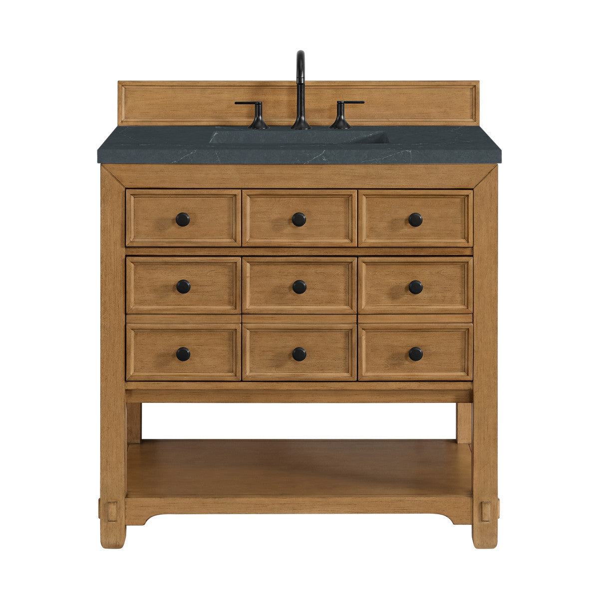 Malibu 36" Single Vanity Cabinet, Amber Birch