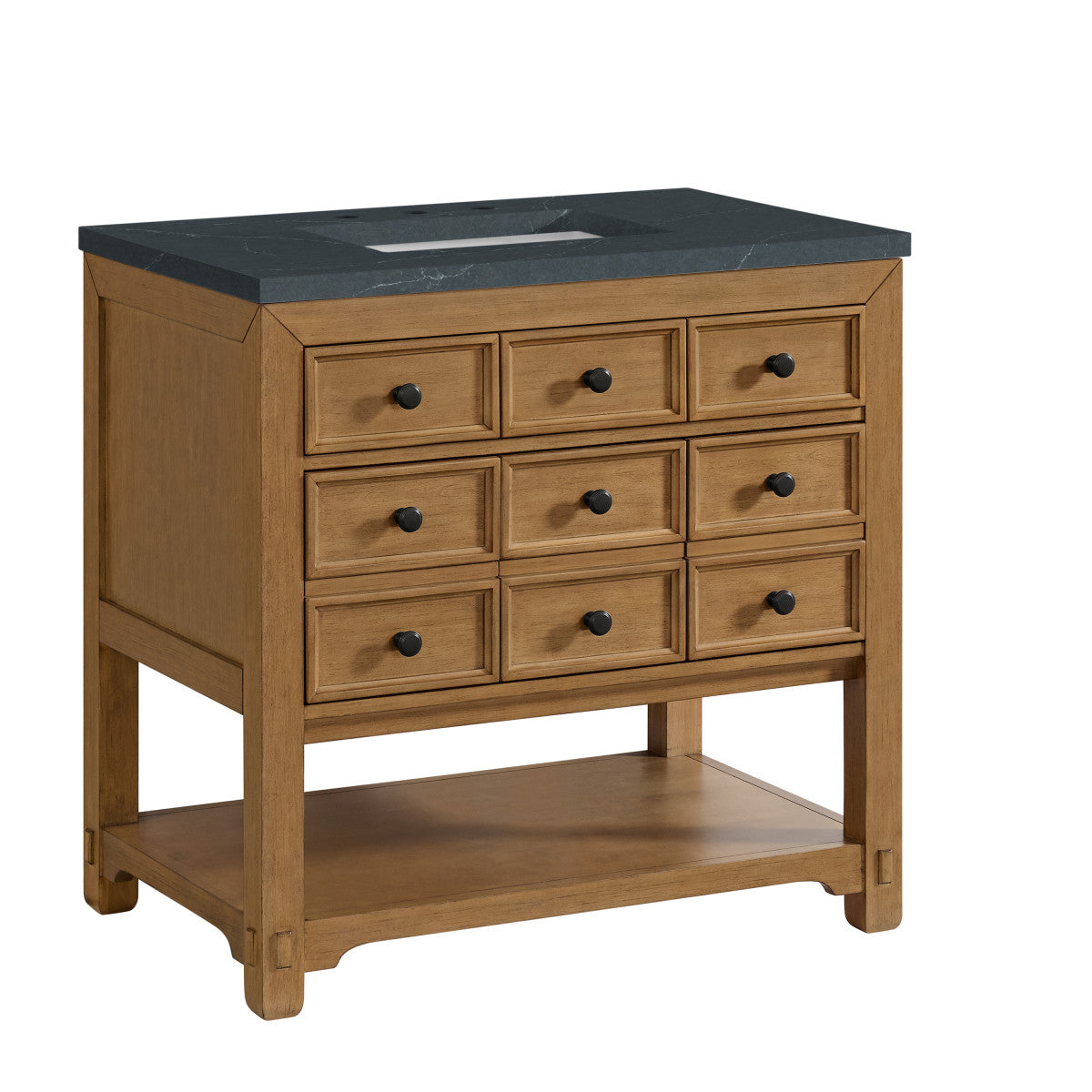 Malibu 36" Single Vanity Cabinet, Amber Birch