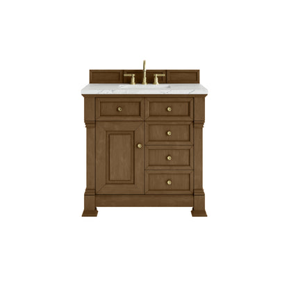 James Martin 547-V36 Brookfield 36” Single Vanity – Black Onyx / Honey Oak / Pearl Charcoal