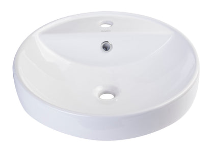 EAGO BA141  18" ROUND CERAMIC ABOVE MOUNT BATHROOM BASIN VESSEL SINK