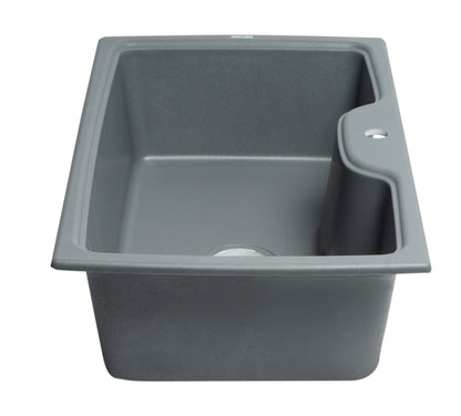 ALFI brand AB3520DI 35" Drop-In Single Bowl Granite Composite Kitchen Sink