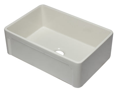 ALFI brand AB3020SB 30 inch Biscuit Reversible Single Fireclay Farmhouse Kitchen Sink