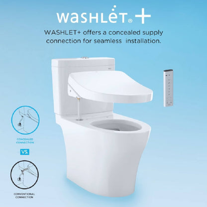 [MW4423084CEFG#01] TOTO Nexus Two Piece Toilet 1.28 GPF Elongated Toilet Included C5 Bidet Seat (SAK17395)