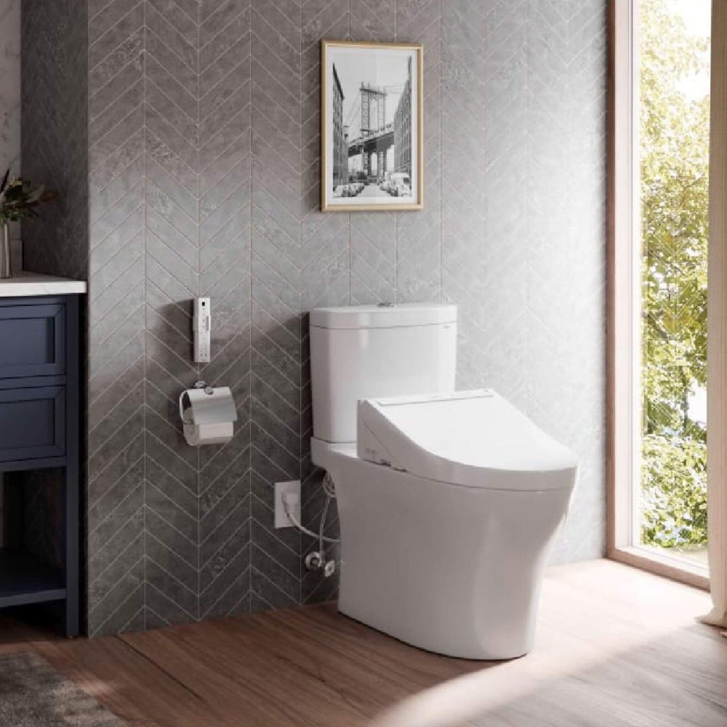 [MW4463084CEMFGN#01] TOTO Aquia IV 1.28 GPF And 0.9 GPF Universal Height Elongated Bidet Seat Toilet (SAK36542)