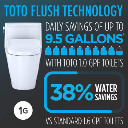 [MW4544726CUFGA#01] TOTO Drake II Washlet S7 And 1.0 GPF Elongated Chair Height Bidet Toilet (SAK70831)