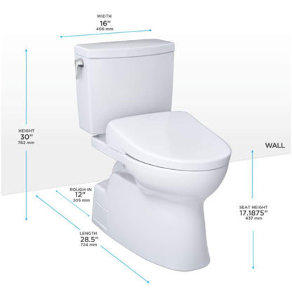 [MW4744726CUFG#01] TOTO Vespin II 1 GPF EWater Elongated Toilet With Washlet S7 Bidet Seat And Night Light (SAK10956)