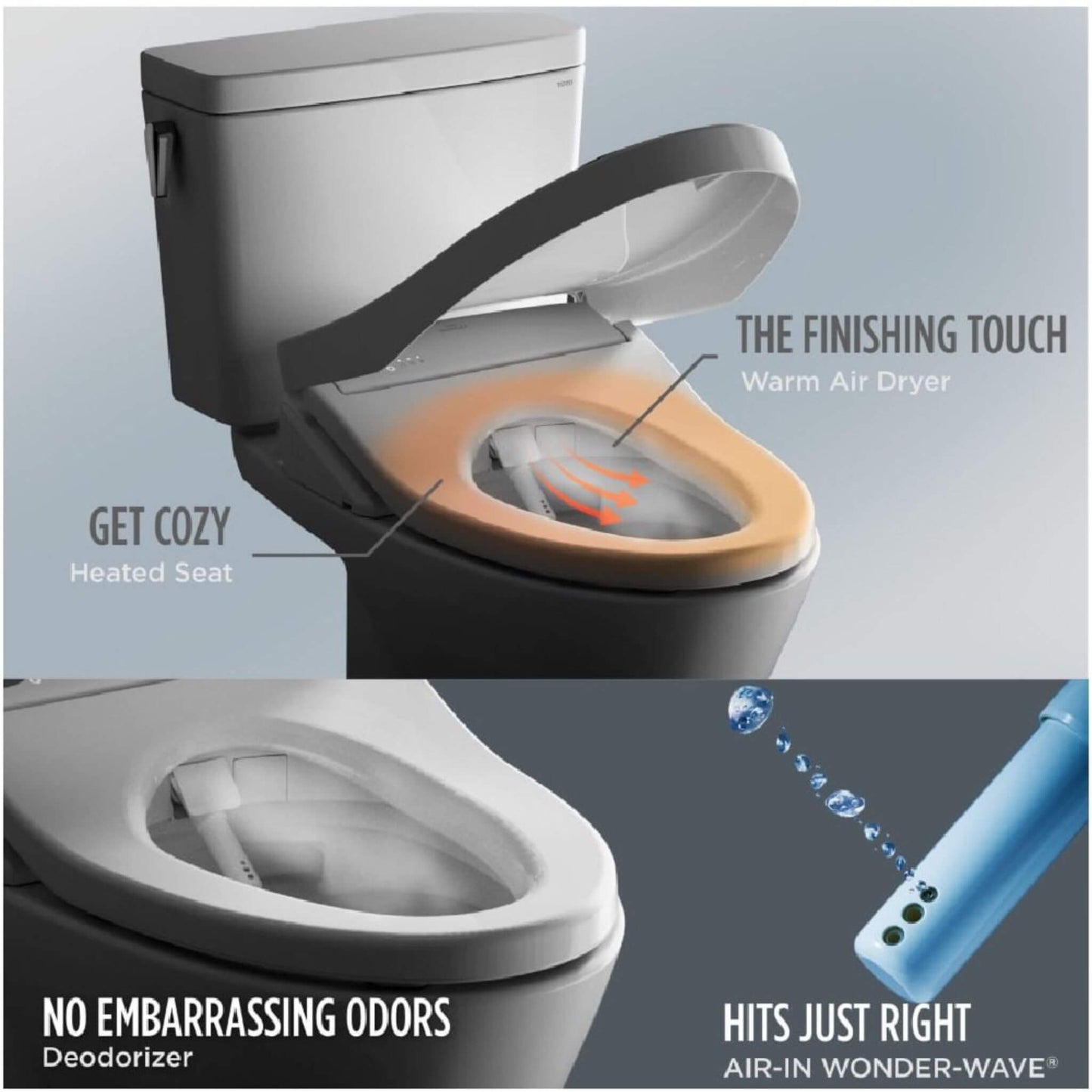 [MW4744726CUFG#01] TOTO Vespin II 1 GPF EWater Elongated Toilet With Washlet S7 Bidet Seat And Night Light (SAK10956)