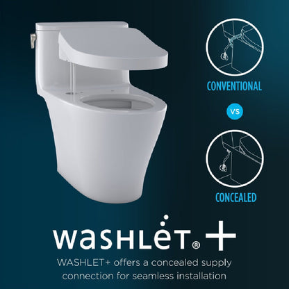 [MW6463084CEMFGN#01] TOTO Aquia IV Washlet Elongated Chair Height Bidet Toilet Seat With Button Flush (SAK42509)