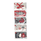 Handmade Gift Tags 5 Count - Silver and Red Icons