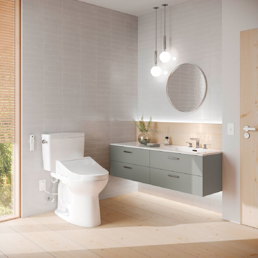 [MW7763084CEFG#01] TOTO Drake 1.28 GPF Washlet Universal Height Chair With C5 Bidet Toilet Seat (SAK70835)