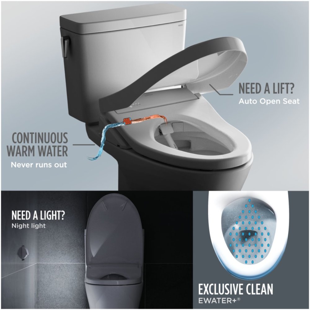 [MW7764726CSFGA.10#01] TOTO Drake 1.6 GPF Universal Height 10" Rough In Toilet With Washlet S7 Bidet Seat (SAK68432)