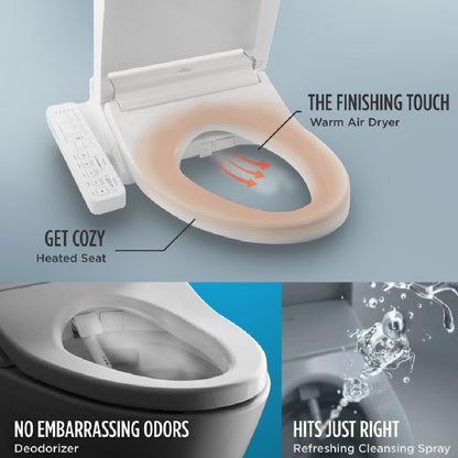 [MW7863074CEFG#01] TOTO Drake Transitional Washlet C2 And 1.28 GPF Elongated Chair Height Toilet With Left Hand Lever (SAK98346)