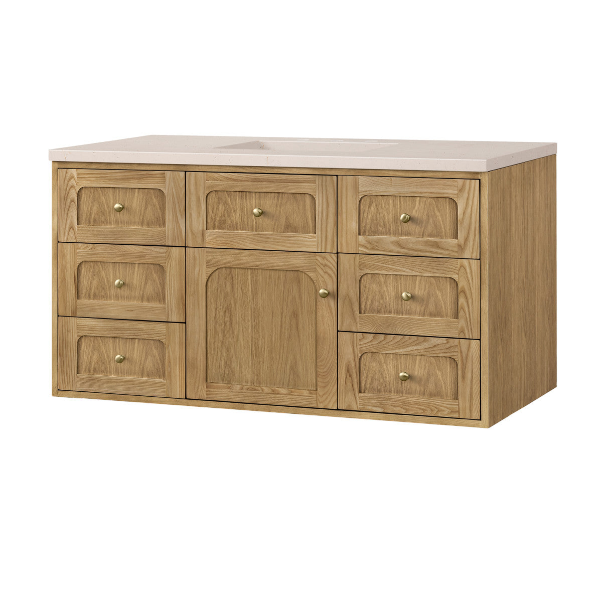 Laurent 48" Single Vanity Cabinet, Light Natural Oak
