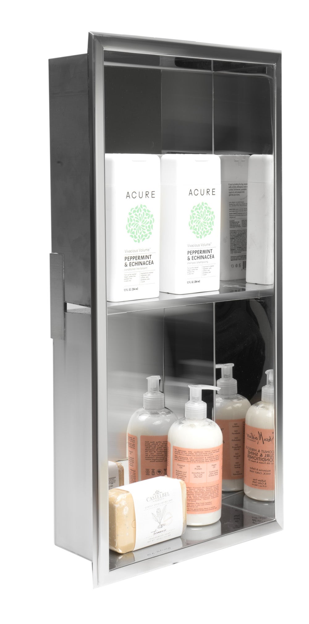 ALFI brand ABN1224 12 x 24  Vertical Double Shelf Bath Shower Niche