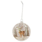 Glass Disk 100mm Ornament -Deer