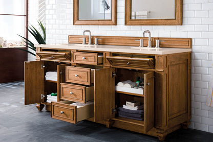 Bristol 72" Double Vanity Cabinet, Bright White