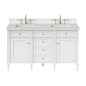 Brittany 60" Double Vanity in Bright White