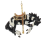 Resin Carousel Ornament - Black and White Horse