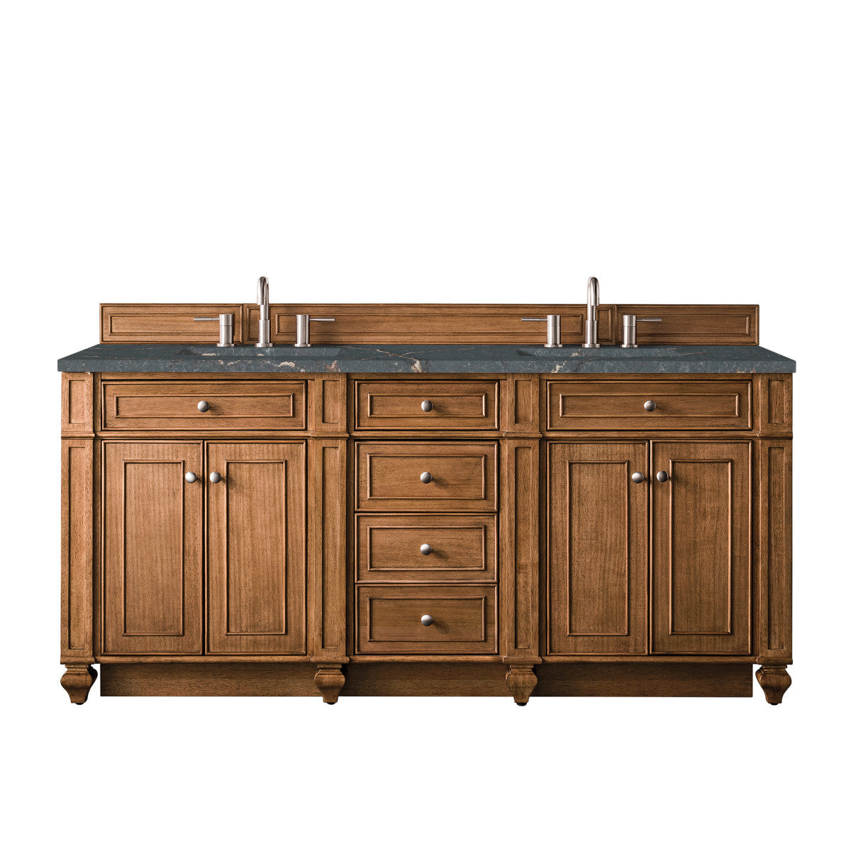 Bristol 72" Double Vanity Cabinet, Bright White