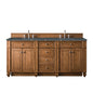 Bristol 72" Double Vanity Cabinet, Bright White