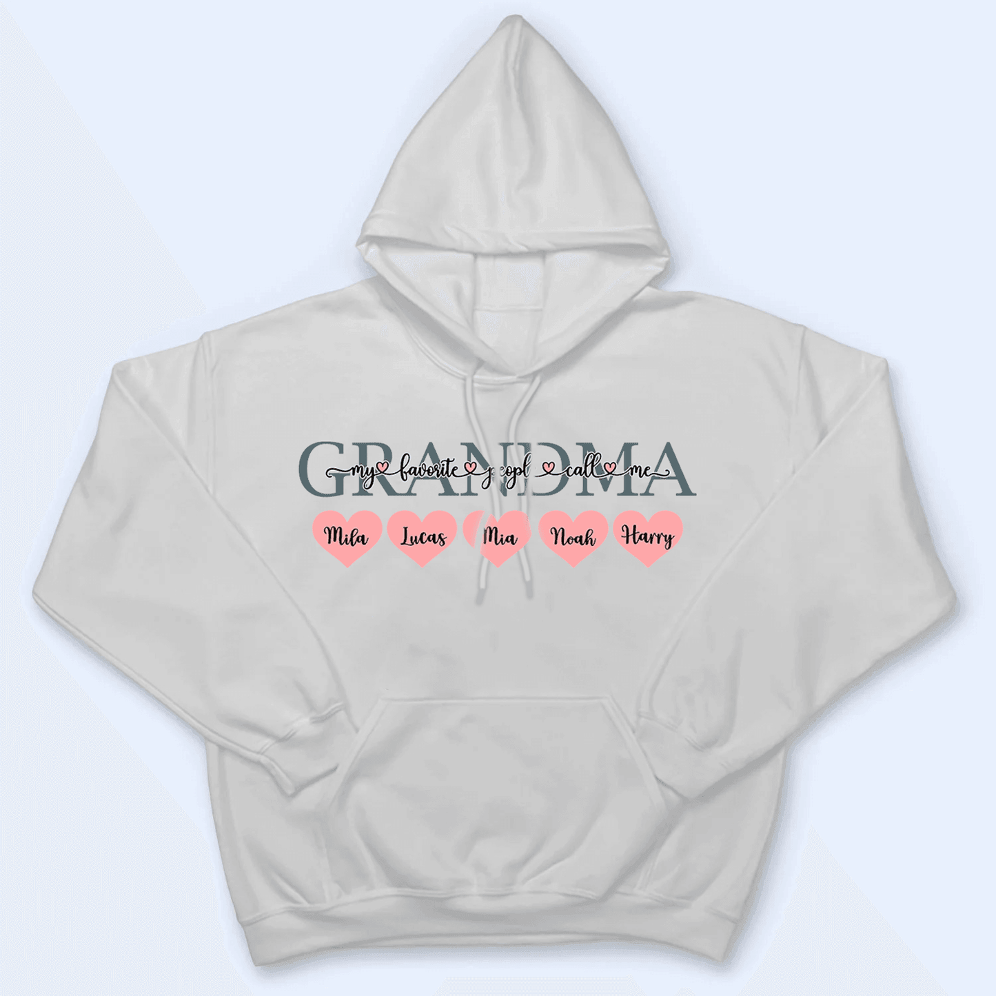 My Favorite People Call Me Grandma - Personalized Custom T Shirt - Birthday, Loving, Funny Gift for Grandma/Nana/Mimi, Mom, Wife, Grandparent
