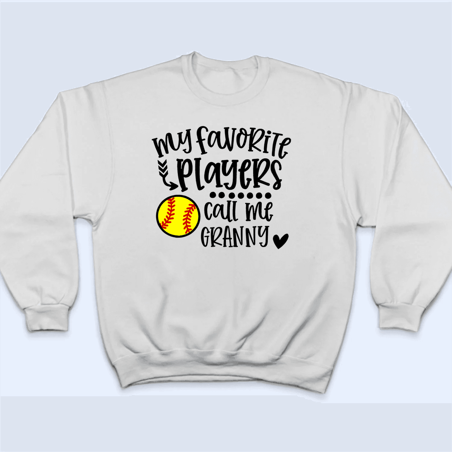 My favorite player calls me grandma - Baseball/ Softball/Football Personalized Custom T Shirt - Birthday, Loving, Funny Gift for Grandma/Nana/Mimi, Mom, Wife, Grandparent