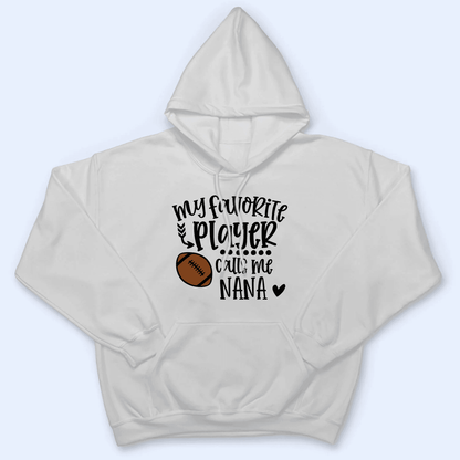 My favorite player calls me grandma - Baseball/ Softball/Football Personalized Custom T Shirt - Birthday, Loving, Funny Gift for Grandma/Nana/Mimi, Mom, Wife, Grandparent