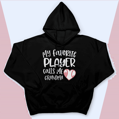 My favorite player calls me Grandma - Baseball/ Softball/Football Playa Personalized Custom T Shirt - Birthday, Loving, Funny Gift for Grandma/Nana/Mimi, Mom, Wife, Grandparent