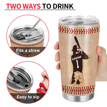 My Favorite Player Calls Me Grandma - Personalized Custom 20oz Fat Tumbler Cup - Birthday, Loving, Funny Gift for Grandma/Nana/Mimi, Mom, Wife, Grandparent