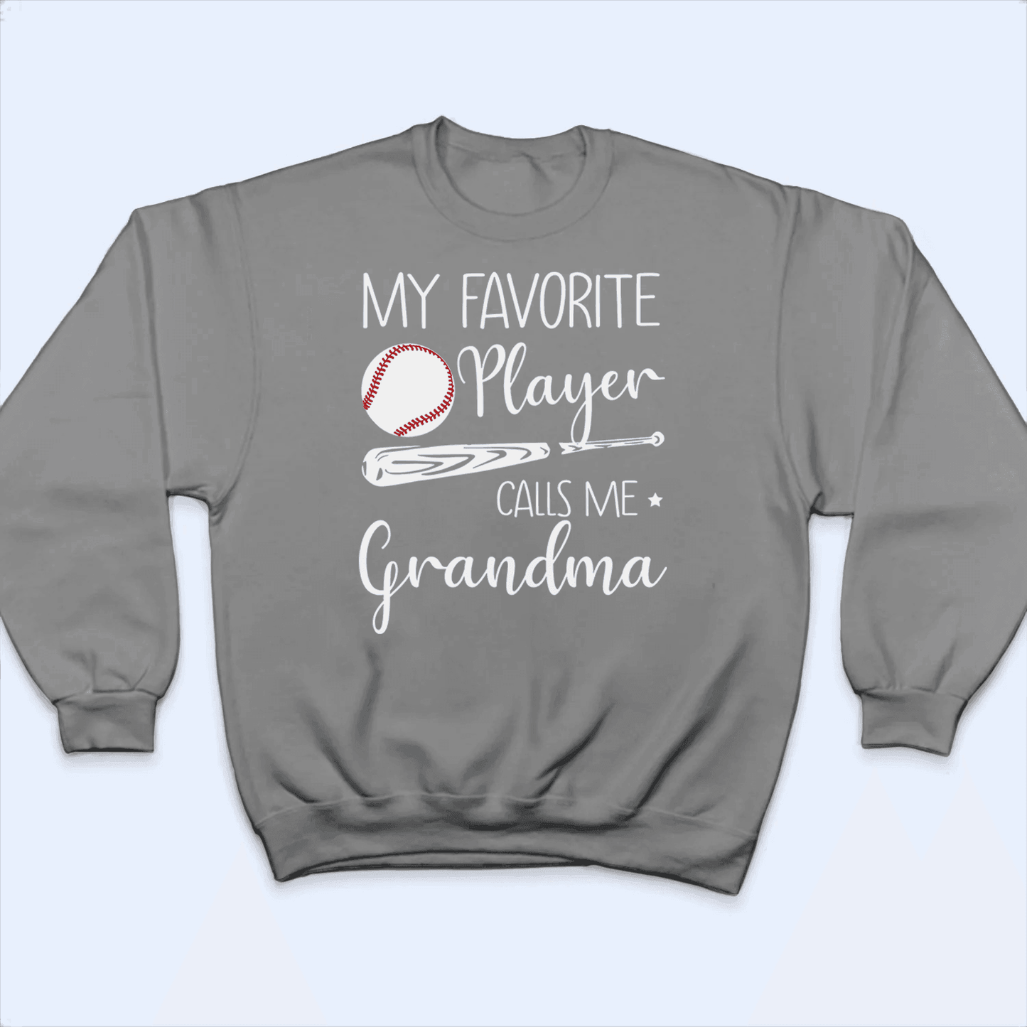 My Favorite Player Calls Me Grandma - Personalized Custom T Shirt - Birthday, Loving, Funny Gift for Grandma/Nana/Mimi, Mom, Wife, Grandparent