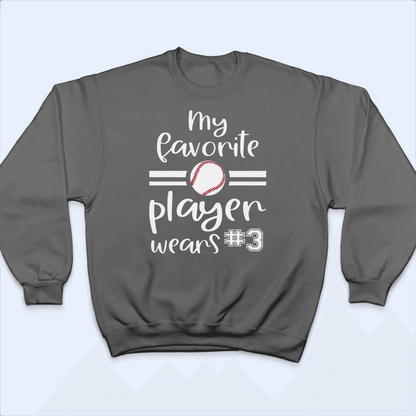My Favorite Player Wears - Personalized Custom T Shirt - Birthday, Loving, Funny Gift for Grandma/Nana/Mimi, Mom, Wife, Grandparent