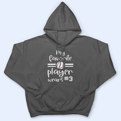 My Favorite Player Wears - Personalized Custom T Shirt - Birthday, Loving, Funny Gift for Grandma/Nana/Mimi, Mom, Wife, Grandparent