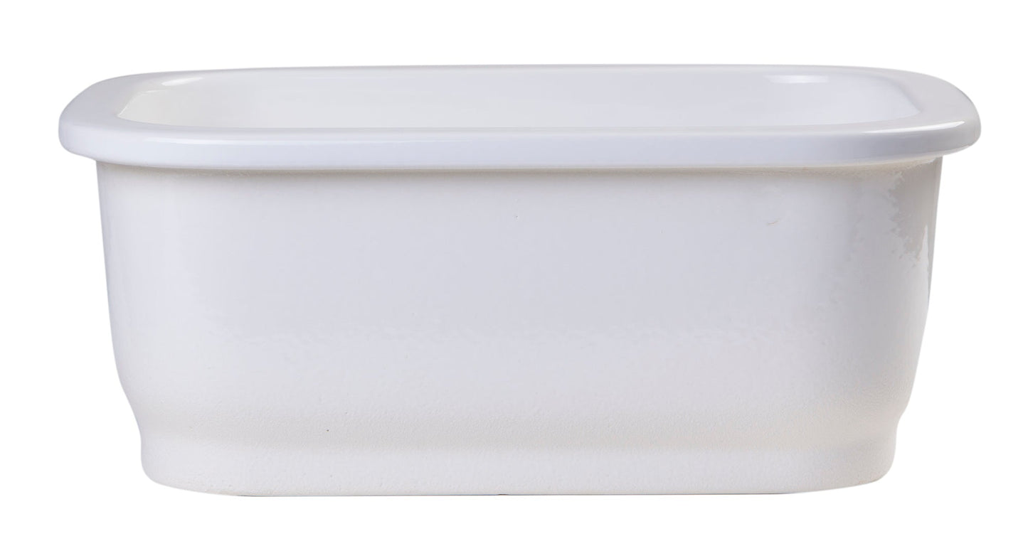 ALFI brand  AB1218 Small Rectangular Fireclay Undermount or Drop In Prep / Bar Sink