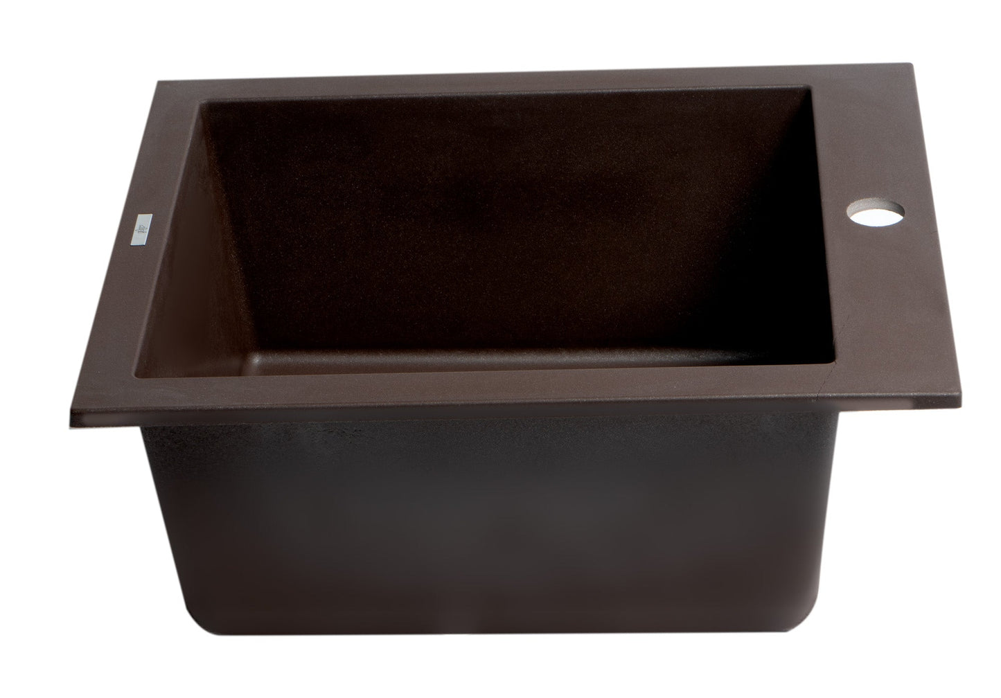 ALFI brand AB1720DI 17" Drop-In Rectangular Granite Composite Kitchen Prep Sink