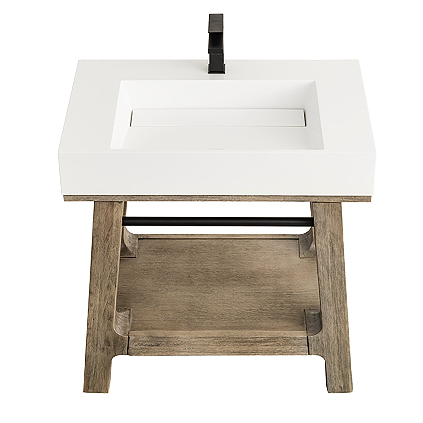 Auburn 31.5" Single Sink Console, Weathered Timber