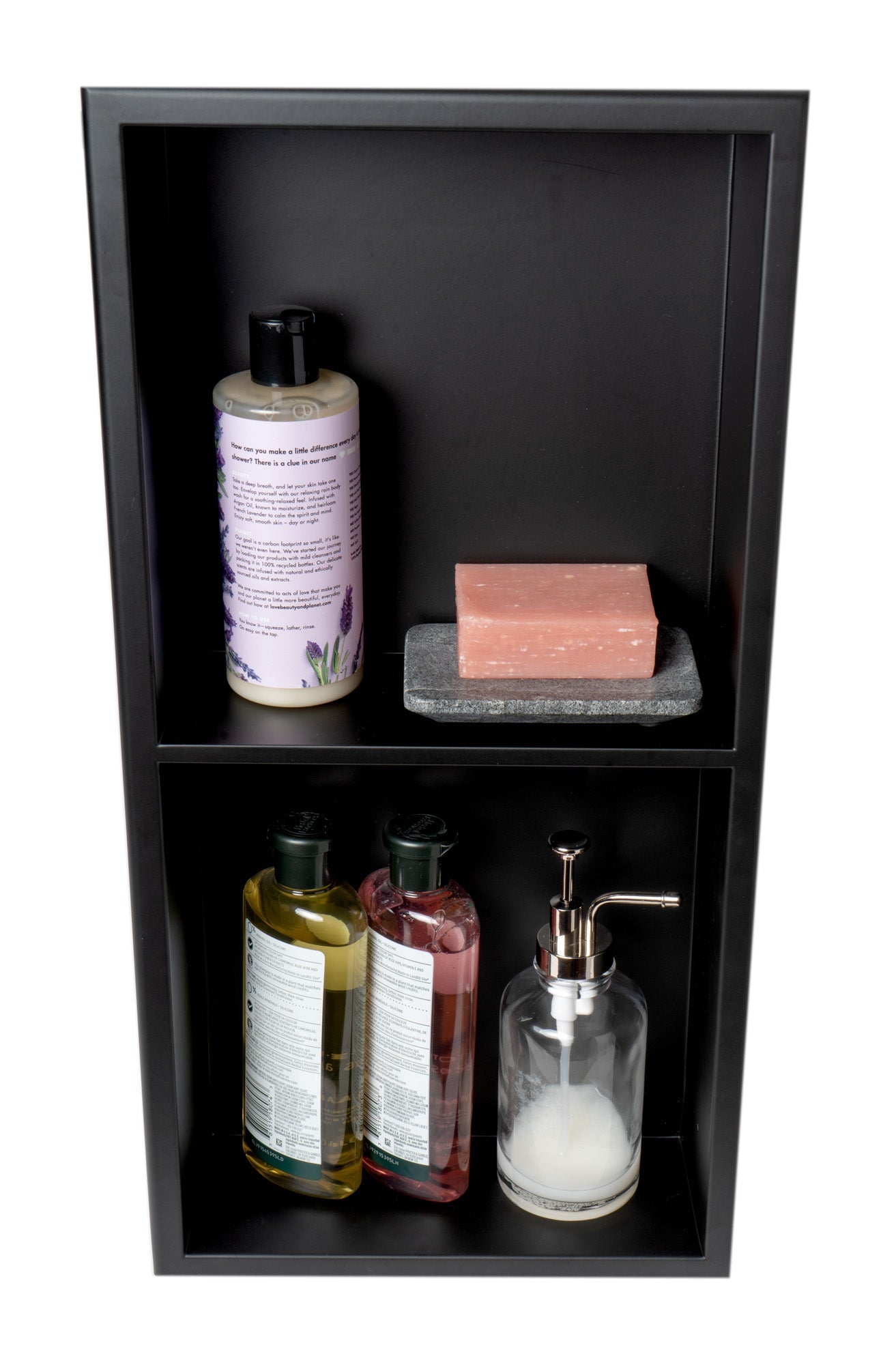 ALFI brand ABNC1224 12 x 24  Vertical Double Shelf Bath Shower Niche