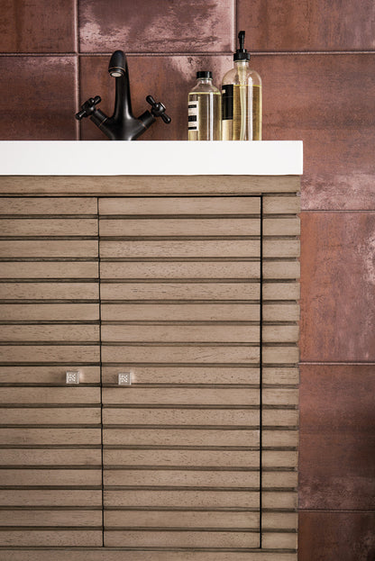 Linden 24" Single Vanity with White Glossy Composite Stone Top
