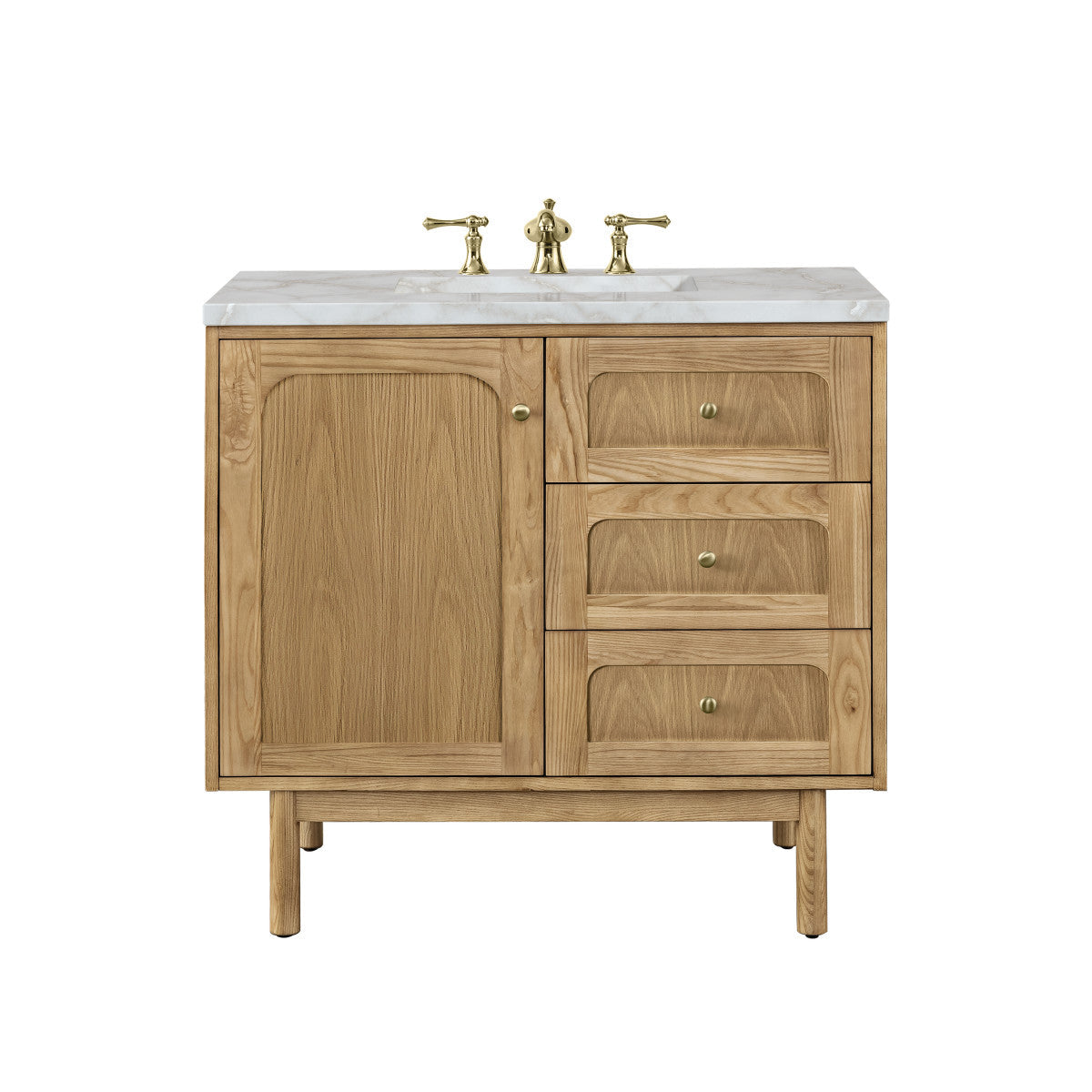 Laurent 36" Single Vanity Cabinet, Light Natural Oak