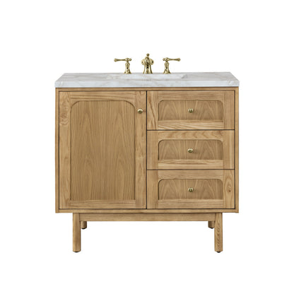 Laurent 36" Single Vanity Cabinet, Light Natural Oak