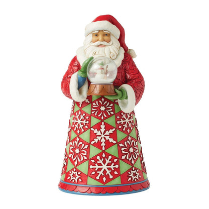 Santa Holding Snowman Snowglobe