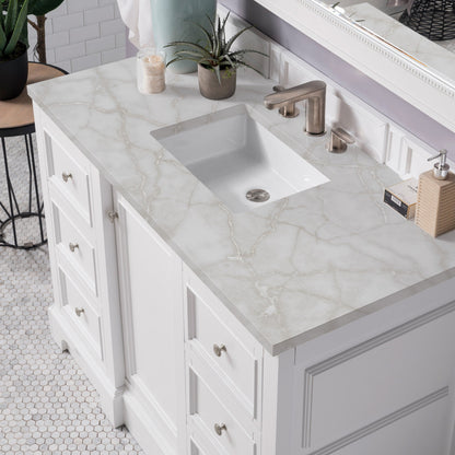 De Soto 48" Single Vanity Cabinet, Bright White