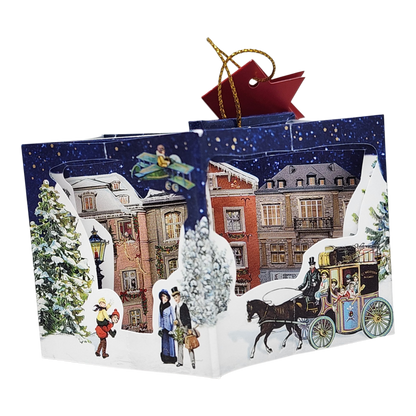 Popup Mini Book German Ornament - Frohes Weihnacht Cityscape