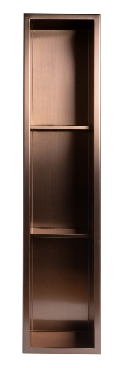 ALFI brand ABNP0836 8" x 36" Vertical Triple Shelf Shower Niche