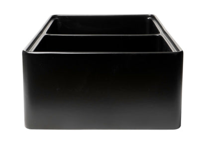 ALFI brand ABFS3320D Workstation 33" x 20" Double Bowl Step Rim Fireclay Farm Sink with Accessories