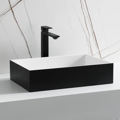 ALFI brand  ABRS2014BM Black Matte 20" x 14" Solid Surface Resin Sink