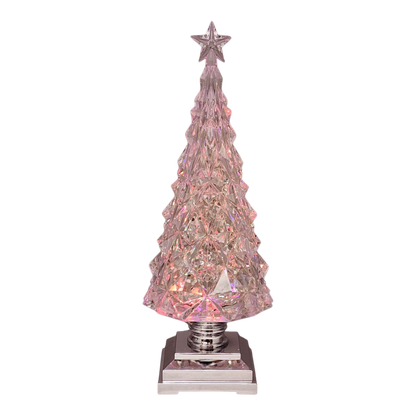 Sparkling Crystal Lighted Waterglobe Tree - 12.5"