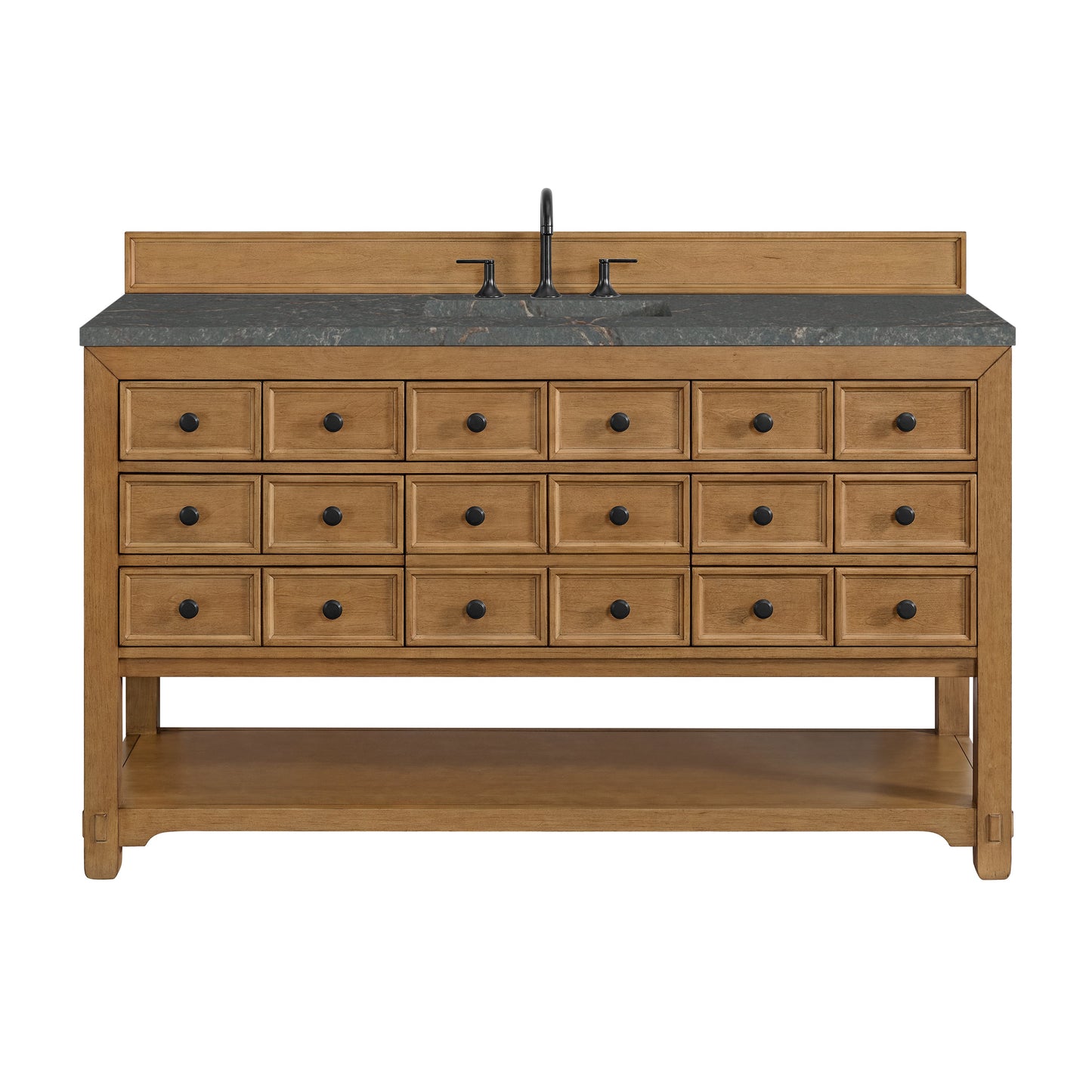 Malibu 60" Single Vanity Cabinet, Amber Birch
