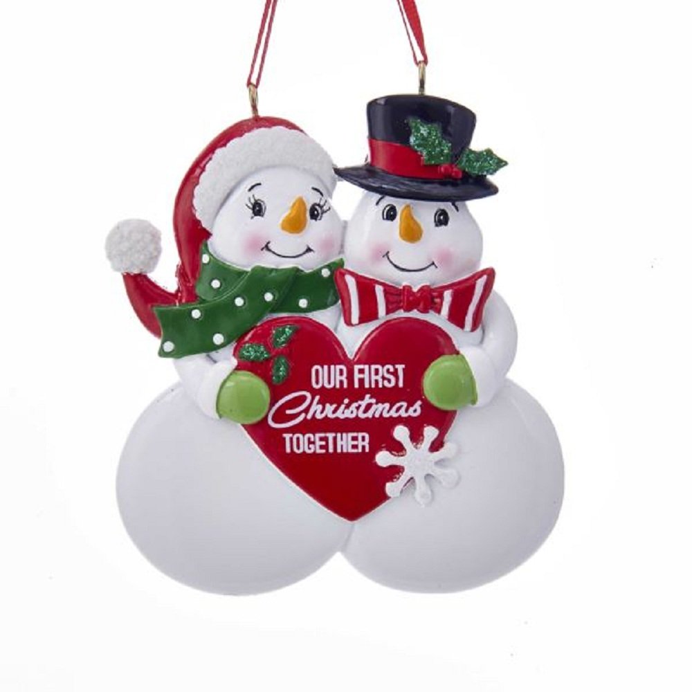 Our 1st Christmas Together  Snow Couple Ornament