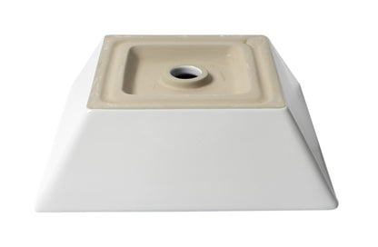 ALFI brand  ABC912 White 17" Square Above Mount Ceramic Sink